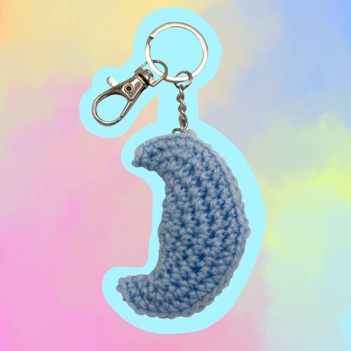 Pastel Moon Keyring
