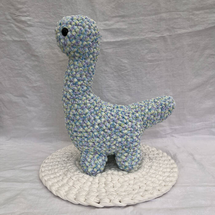 Giant Green and Blue Dino Plushie - Image 2