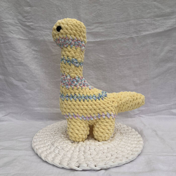 Giant Yellow Scrappy Dino Plushie - Image 2