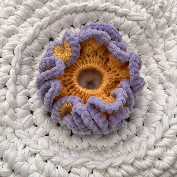Orange and Lilac Jumbo Scrunchie