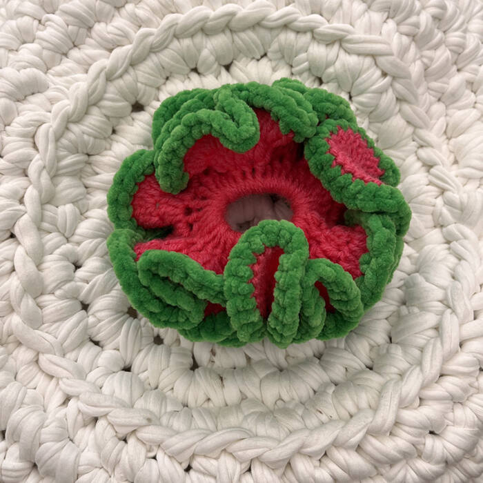 Pink and Green Jumbo Scrunchie