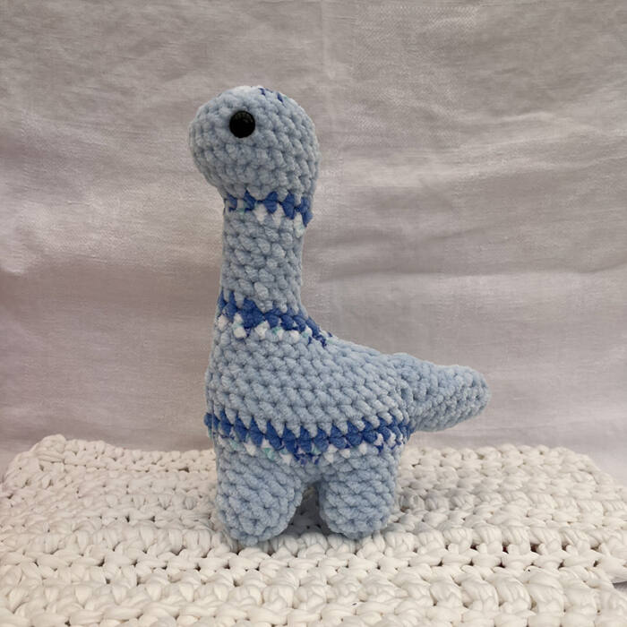 Scrappy Blue Dino Plushie - Image 2