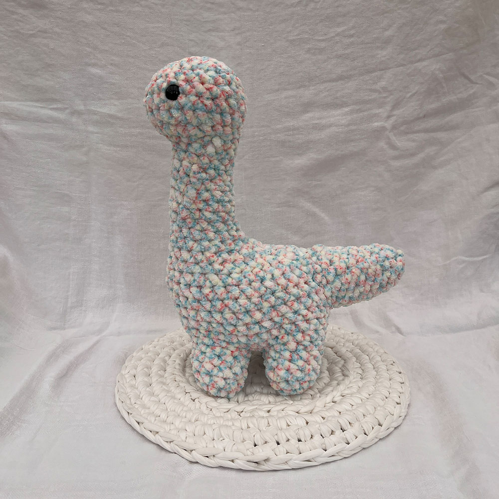 Giant Orange and Blue Dino Plushie Krafts By Kiah