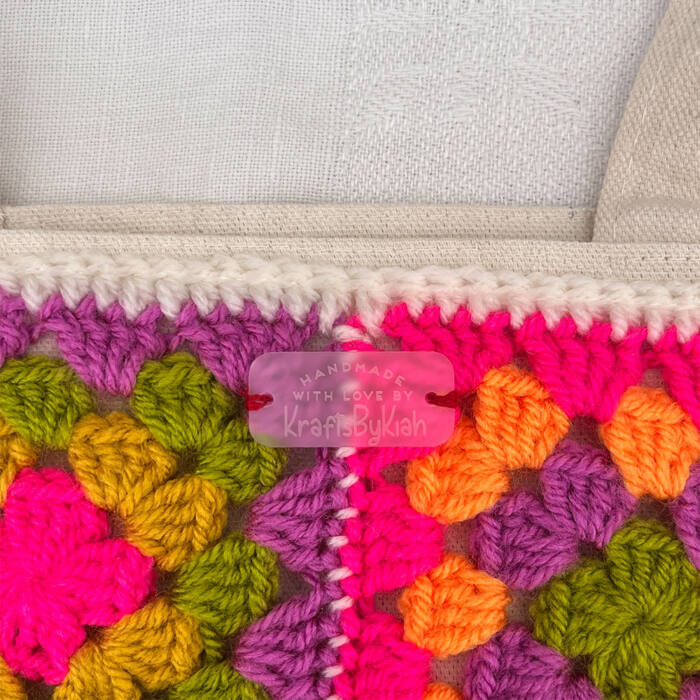 Neon Granny Square Tote Bag - Image 2