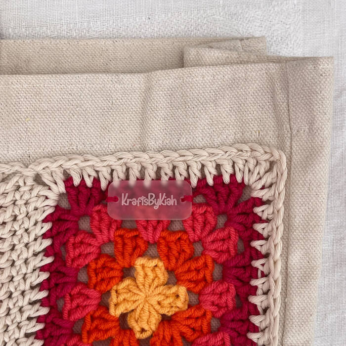 Sunset Granny Square Tote Bag - Image 2