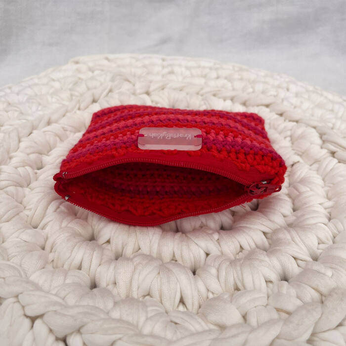 Red and Pink Stripe Purse - Image 2