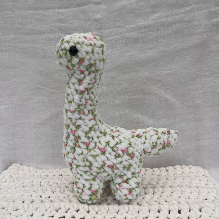 Green and Pink Dino Plushie - Image 2
