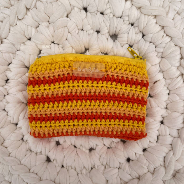 Yellow and Orange Stripe Purse